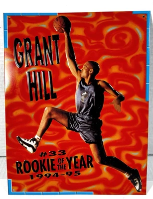 Placa de baloncesto en relieve #33 Grant Hill Rookie The Year 1994-1995 Foto 1 de 3