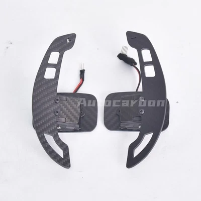 Carbon Fiber steering wheel Magnetic Paddle Shifters for Chevrolet Corvette C6 - Image 1 of 4
