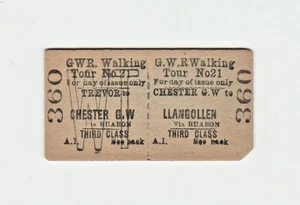 Great Western Railway Ticket Trevor to Chester Walking Tour No.21 - Bild 1 von 2