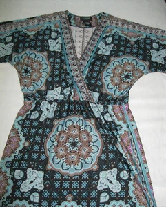 Alyn Paige Dress Size L Multicolored Paisley Style with Large Geometric Patterns - Picture 1 of 9