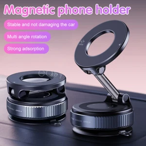 Strong magnetic car phone holder foldable design 360° adjustable vacuum bracket - Zdjęcie 1 z 18