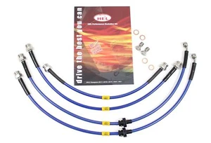 Hel - Jimny Stainless Steel Extended Braided Brake Hoses ( 2019 - ) Blue - Picture 1 of 4