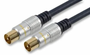 PRO SIGNAL - Câble Coaxial Male à Male HQ 2m Noir - Photo 1/1
