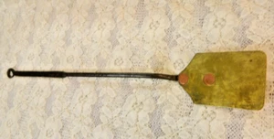 Antique c. 1800 Primitive Wrought Iron and Brass Spatula - Nice - Picture 1 of 7