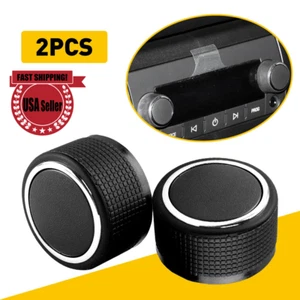 2 Rear Control Audio Knobs Radio Fits Enclave Tahoe Escalade Chevrolet GMC Pair - Picture 1 of 10