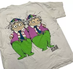 Camicia anni '90 Alice In Wonderland Tweedle Dee & Stupida - Foto 1 di 6