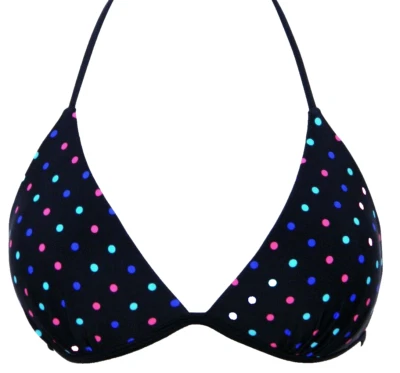California Waves Junior Small Black Polka Dot Push-Up Bikini Swim Top NWT S - Image 1 of 3