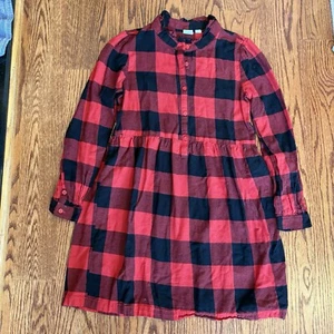 Girls Gap Buffalo Plaid Dress Size L (10) Christmas - Picture 1 of 2