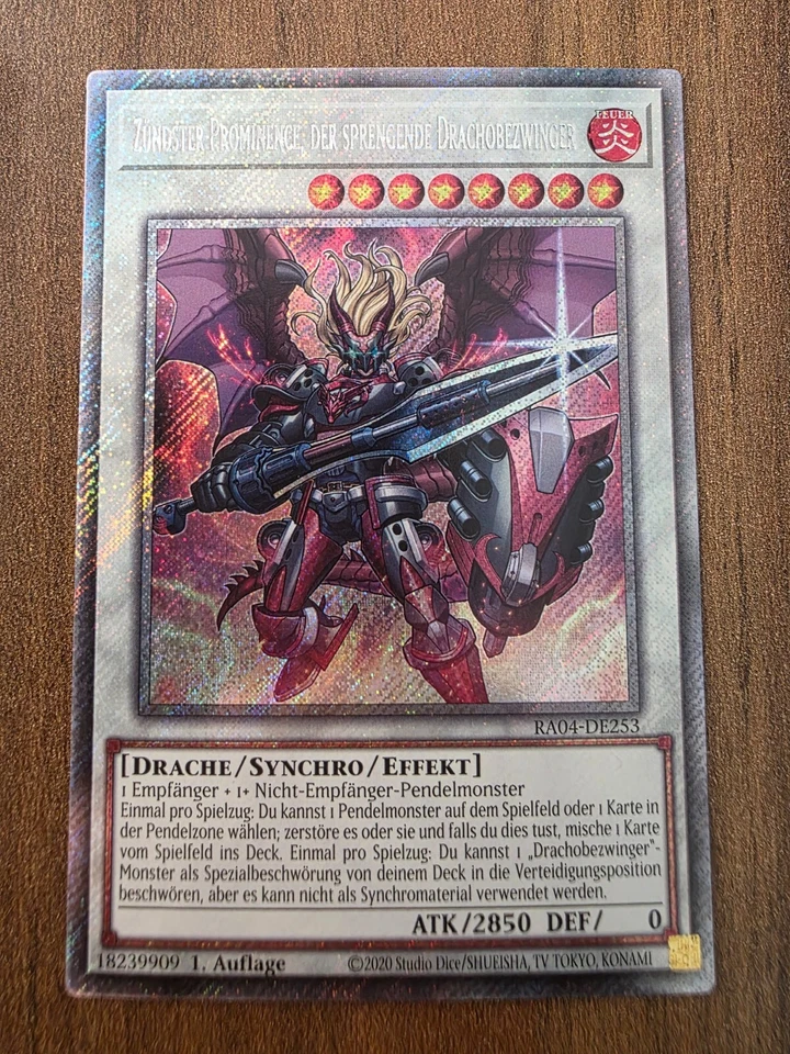 Yu-Gi-Oh! RA04-DE253 Zündster Prominence der sprengende Drachobezwinger Plat NM - Bild 1 von 1