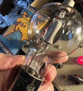 Old Tube 808 Wartime Triode Transmission Shinning Filament Electube Fin On Anode - Picture 1 of 13