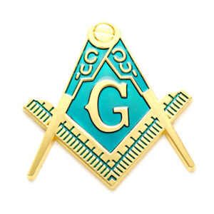 Gold Green Master Mason Emblem Car Freemasonry Badge for Sierra Ram Titan F150