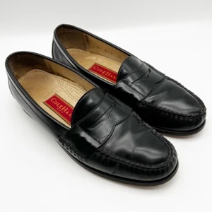 Cole Haan City Black Leather Memory Flex Comfort Penny Loafers Men’s 9.5 Italy - Picture 1 of 12