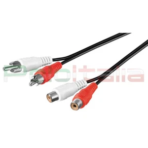 Cavo da 1,5 a 10m audio 2 RCA-RCA prolunga maschio/femmina cable per stereo auto - Bild 1 von 1