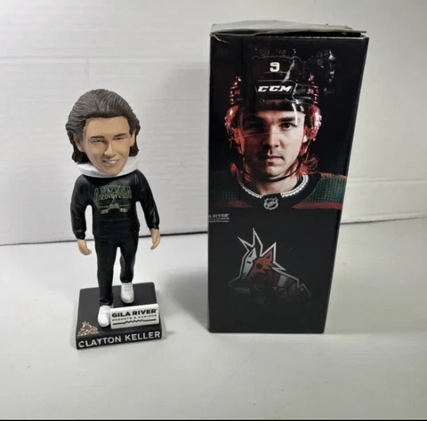 CLAYTON KELLER ARIZONA COYOTES BOBBLEHEAD 3/12/23 SGA MULLETT ARENA! SHIPS FREE! Cover