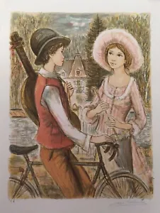Litografía Original Firmada de Jacques Lalande El Encuentro - Imagen 1 de 9