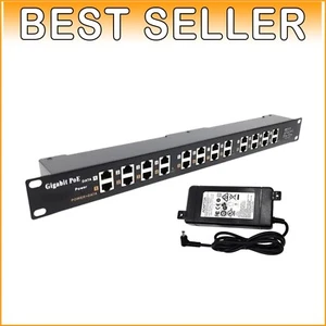 Metal Case 12-Port Gigabit PoE Midspan Injector - Reliable Power for Devices - Picture 1 of 8