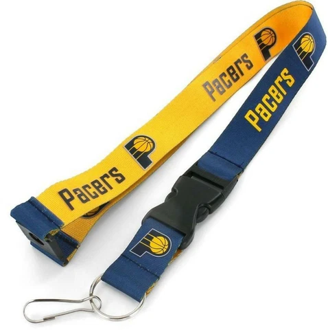Indiana Pacers Reversible Nylon Lanyard (NEW) Key Chain Keychain ID NBA Cover