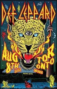 Poster concerto Def Leppard 2023 Toronto 11 x 17 incorniciato - Foto 1 di 2