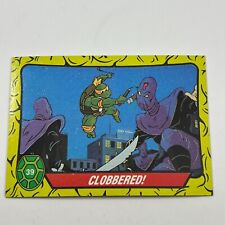 1989 Topps TMNT Teenage Mutant Ninja Turtles #39 Clobbered Evil Ninja Androids