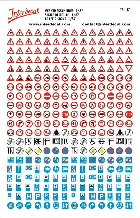 Signalisation routière 01 DE 1/87 Décalcomanies 175x115mm INTERDECAL - Photo 1/1