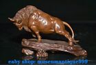 6&quot; Ancient Chinese Boxwood Hand Carved 12 Zodiac Year Bull Oxen OX Sculpture
