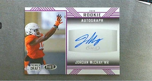 2020 Sage Hit Premier Draft Purple Autograph #90 Jordan McCray Auto - Picture 1 of 2
