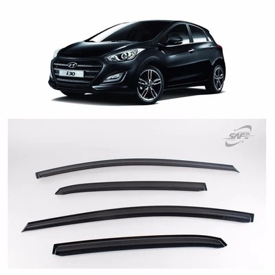 Smoke Window Sun Visor Guard 4p for 2012 2017 Hyundai Elantra GT : New i30 - Image 1 of 4