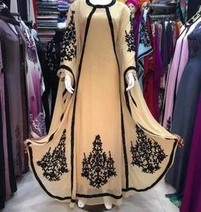 SALE Luxury Embroidery Work Moroccan Dubai Kaftan Wedding Bridesmaid Dress 28 - Picture 1 of 8