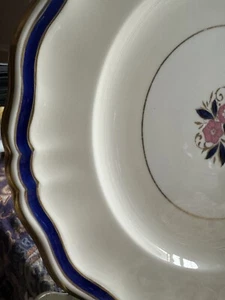 Set of 2 Antique Minton for Tiffany & Co Plates Gold Cobalt Bone China Numbered - Picture 1 of 19
