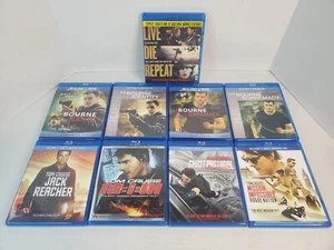 Action Blu-Ray Lot (9) Bourne Identity Supremacy Mission Impossible Jack Reacher - Picture 1 of 10