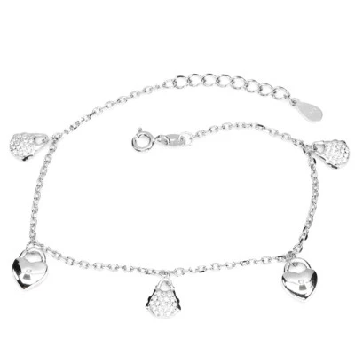 925 Sterling Silber Armband Rund Simuliertes Cz Schmuck 7 Zoll - Bild 1 von 4