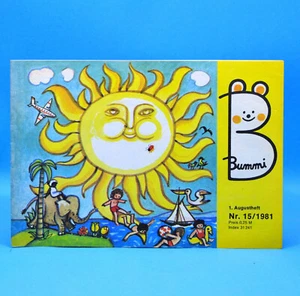 DDR Bummi 15/1981 Kinderzeitschrift 1. Augustheft Geburtstag Kindergarten C - Imagen 1 de 1