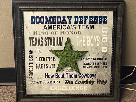 Dallas Cowboys Doomsday Defense America's Team Turf Star Framed Piece FREE SHIP Cover