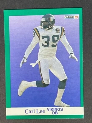 1991 Fleer Football CARL LEE # 285 - MT - Image 1 of 2