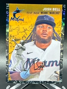 2023 TOPPS CHROME PLATINUM JOSH BELL BLACK TOILE REFRACTOR 9/10 MARLINS #291 - Picture 1 of 2