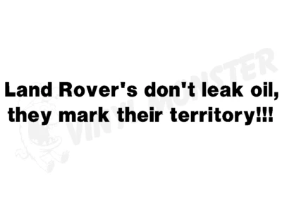Olio non perdere Land Rover, adesivo 4x4 Defender Discovery Range Rover Evoque - Immagine 1 di 2