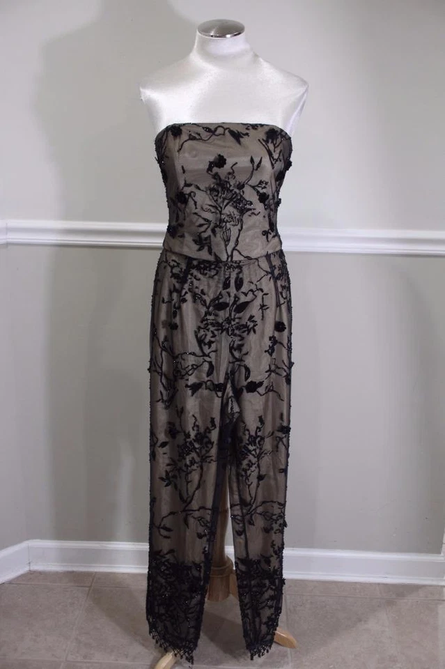 TRAJE RICKIE FREEMAN TERI JON TOP PANTALÓN MALLA ENCAJE TALLA 10 (SU200 Foto 1 de 1