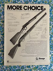 Vintage 1976 Savage Semi Automatic 22 Print Ad Stevens Model 80 & 89 - Bild 1 von 7