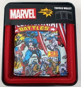 Marvel Captain America Trifold Wallet Limited Edition In Collectible Tin Case - Bild 1 von 4
