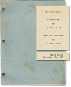 David Cronenberg DEAD ZONE Original screenplay for the 1983 film 1980 #146088 - Picture 1 of 3