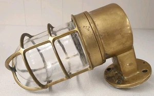 Vintage Brass Engine Room,ship Bulkhead Light,Lamp,Retro Look - Picture 1 of 16
