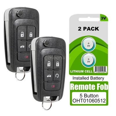 2 Repuestos Para GMC Terrain 2010-2017 Mando a distancia sin llave Llavero Coche OHT01060512 Foto 1 de 4