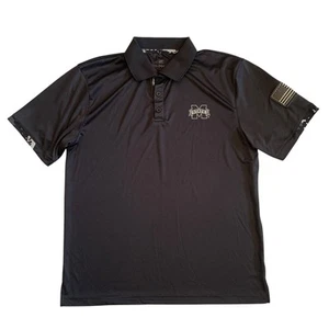 Colosseum Mens Sz L Mississippi State Bulldogs American Flag OHT Polo Shirt NCAA - Picture 1 of 14
