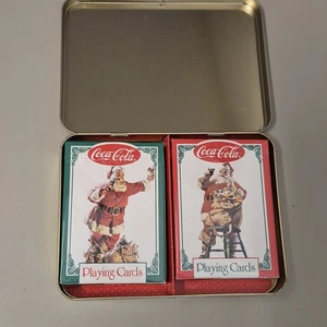 Vintage Coca-Cola Limited Edition Santa Nostalgia Playing Card Set in Tin Box - Picture 1 of 6