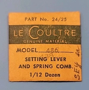 WB2c: LeCoultre 24/25 Setting Lever & Spring Combo for Cal. 486 – 1/12 Dozen - Picture 1 of 1