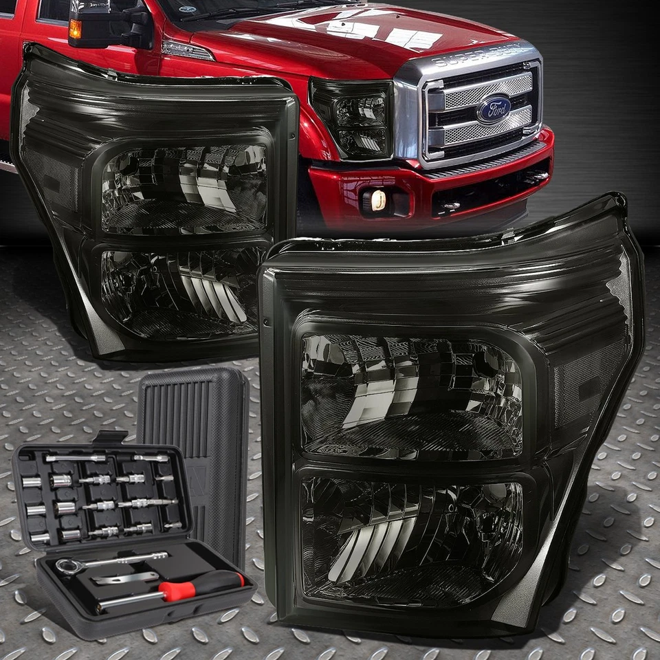 PARA FORD SUPER DUTY F250-550 11-16 CARCASA AHUMADA FARO LATERAL TRANSPARENTE + JUEGO DE HERRAMIENTAS Foto 1 de 4