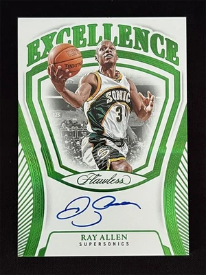 2024-25 Panini Flawless Ray Allen #EXS-RAS Emerald Excellence Signatures automático/5 Foto 1 de 2