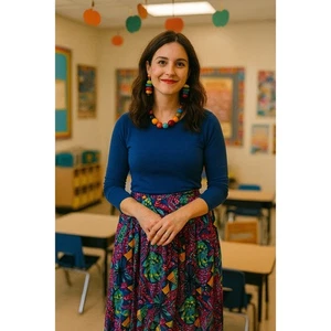 LuLaRoe M Maxirock bunt abstrakt Lehrer Arbeit künstlerisch launisch Reisen bequem - Bild 1 von 7