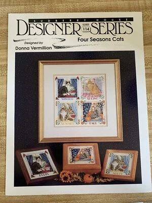 C-23 SUDBERRY HOUSE DESIGNER SERIES 114 ‘FOUR SEASONS CATS’ CROSS-STITCH PATTERN - Image 1 of 3