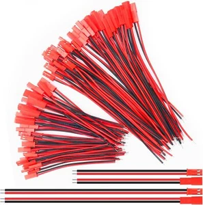 40x JST 2-Pin 22 AWG Kabel 10/15 cm für LED, RC-Batterien, Spielzeug - Photo 1/5